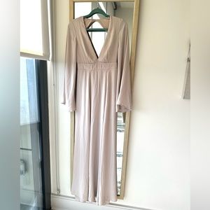 Vintage formal open back dress (S)